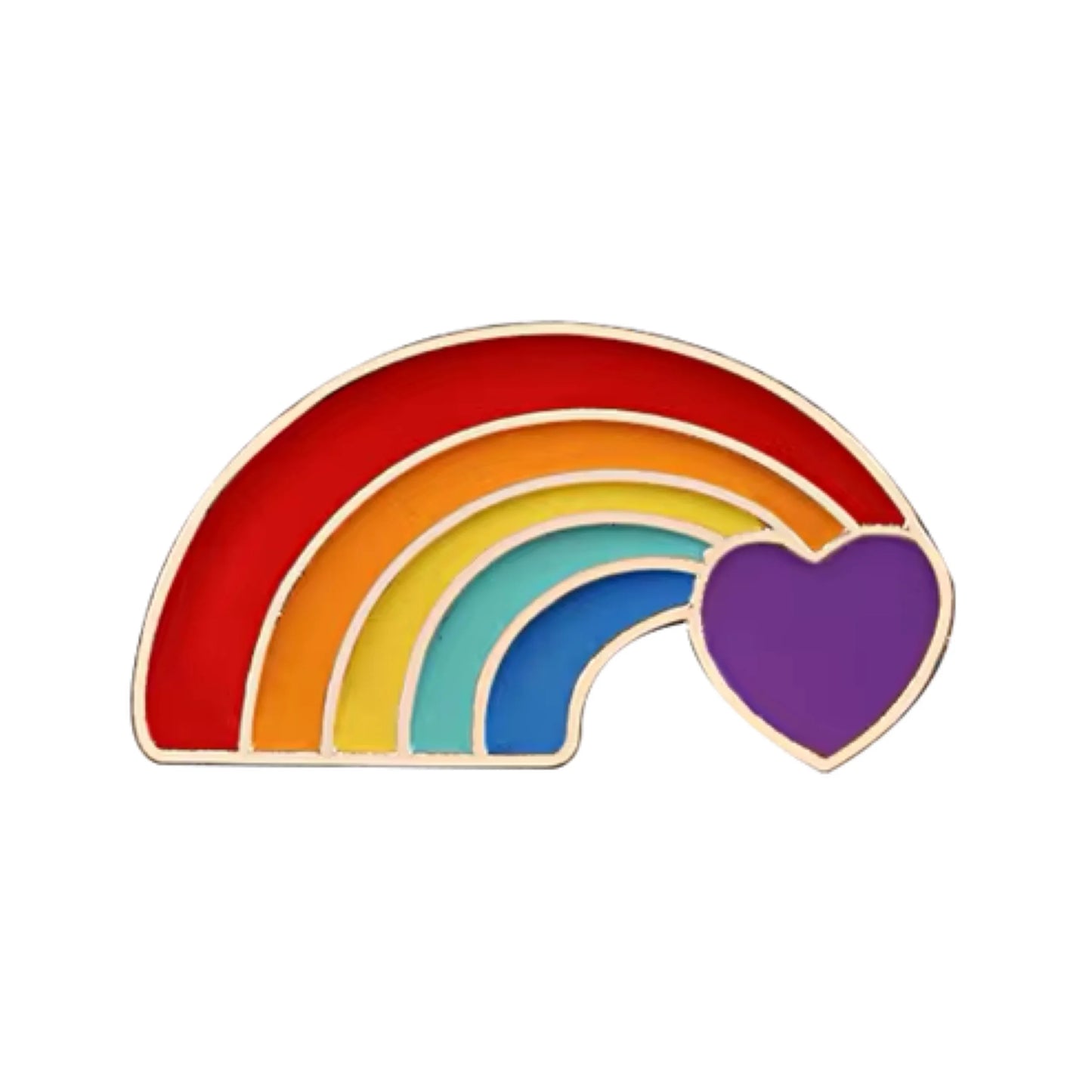 Pin Badge Rainbow Heart