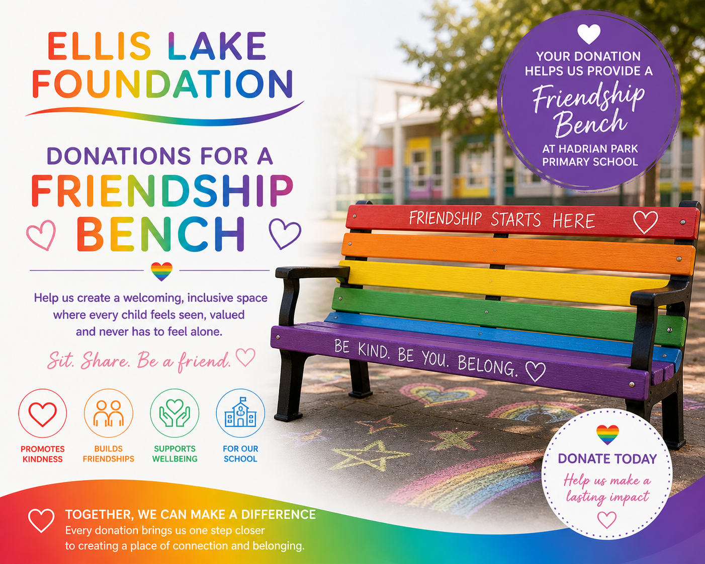 Friendship Bench – Hadrian Park School