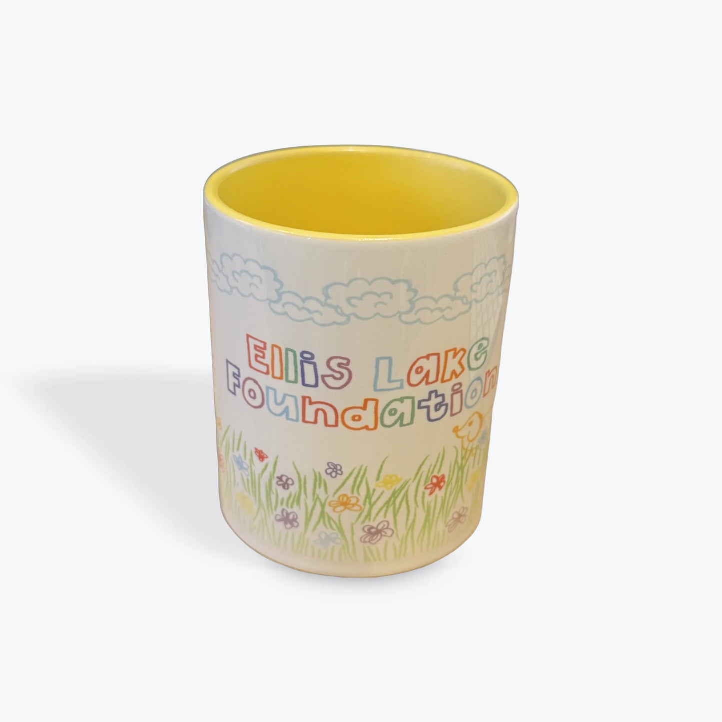 Ellis Lake Foundation Mug White and Yellow
