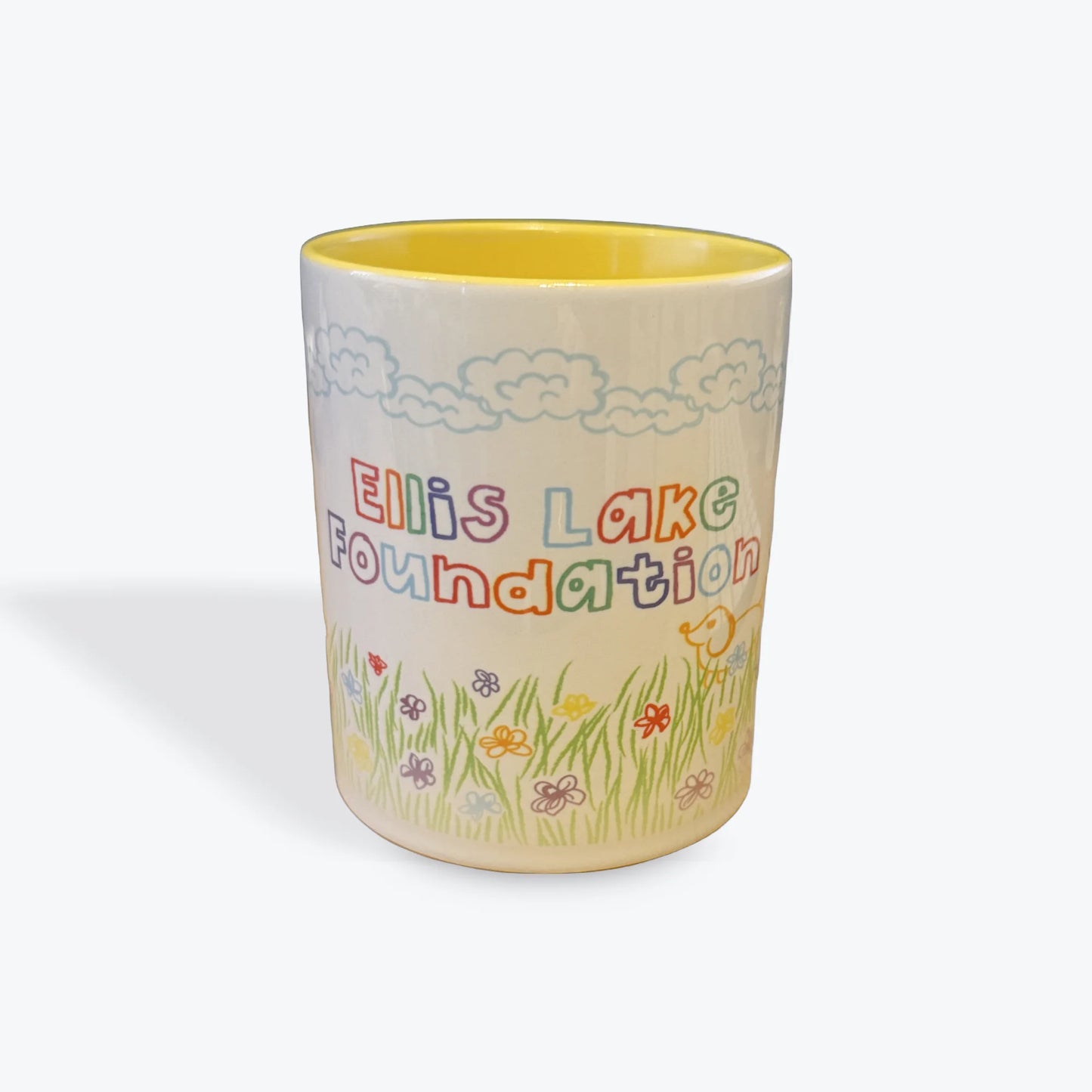 Ellis Lake Foundation Mug White and Yellow