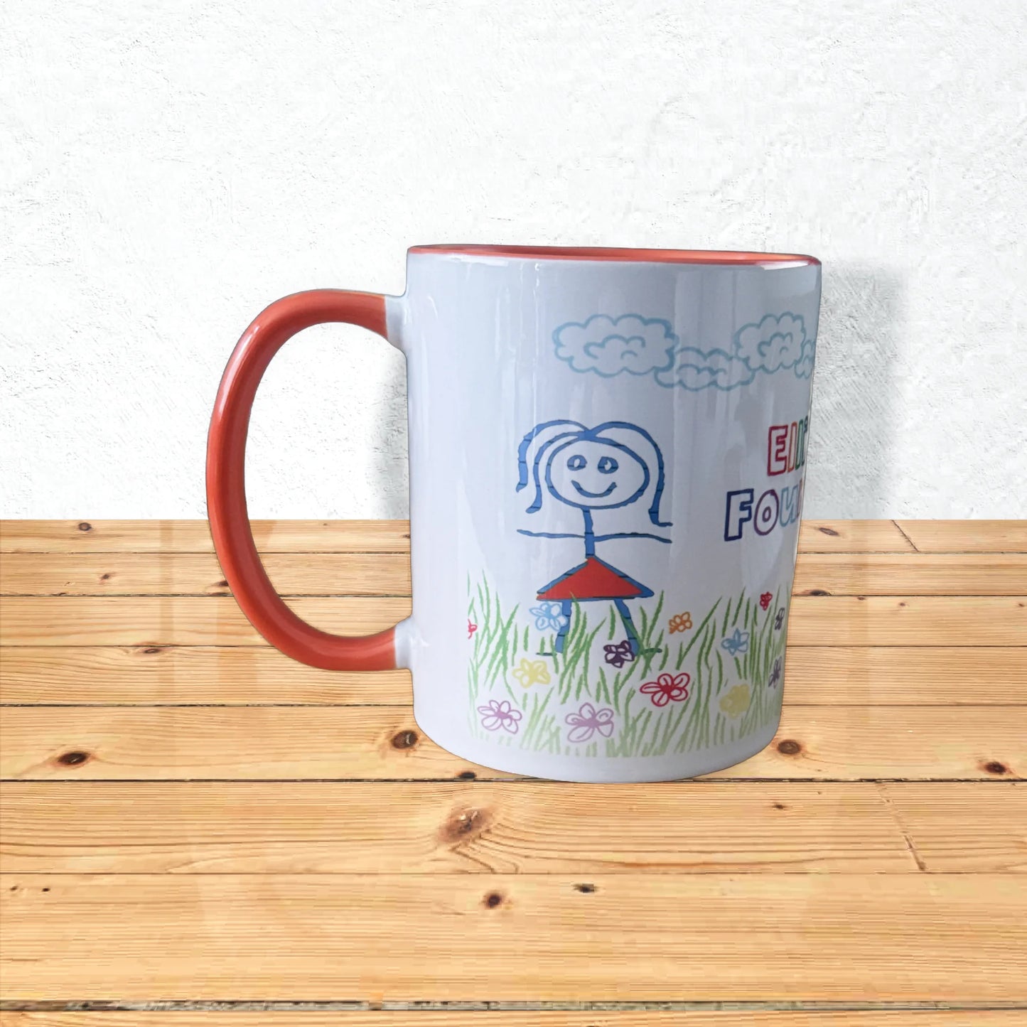 Ellis Lake Foundation Mug White and Orange