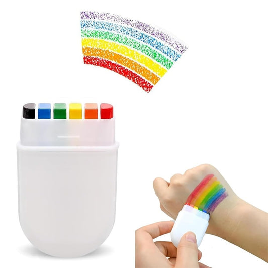 Rainbow Face Paint, Rainbow Stripe Brush Stick